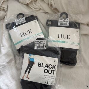 NWT - HUE Bundle - Blackout Cotton Full Length & Capri Leggings